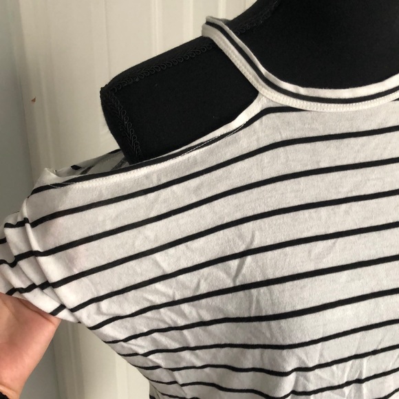 Striped Cut Out Tee - Picture 2 of 2